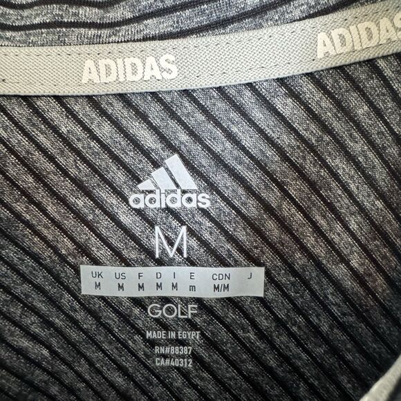 Adidas Shirt Men's M Grey Feeder Polo Short Sleeve Stretch Performance - Picture 3 of 9